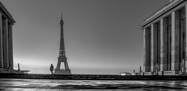 Tour eiffel noir et blanc Paris