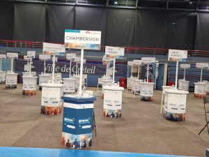 mise en place des stands